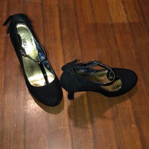 Black heels.